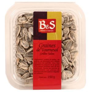 Graine Tournesol grillée salée Barquette B&S Carton de 18 x 150gr