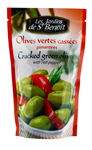 fournisseur Olive verte  cassée pimentée 200 gr