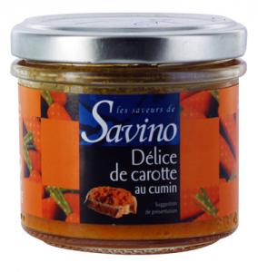 Délice  de carotte au cumin 100g Savino  Carton 20 pot de 100gr