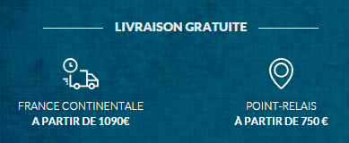 Franco livraison Agidra : à partir de 1090€ (750€ de commande pour Drive Rungis ou Vénissieux)