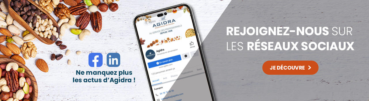 Mise en avant réseaux sociaux- Mars 2025 Agidra grossiste alimentaire