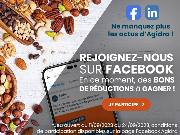 Mise en avant facebook et jeu concours  Agidra grossiste alimentaire