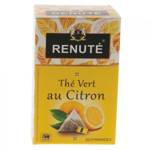 Thé vert au citron boîte 20 pyramides Renuté  CT 20 BTES