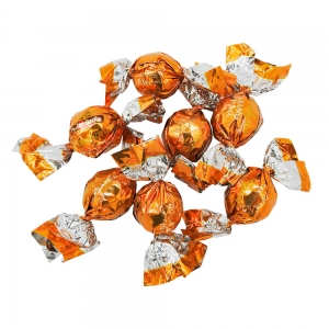 Bonbons de chocolat au lait coeur caramel  Carton de 1X3 kg