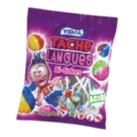 Sucettes tache langue bi-colors sachet 200g<br>