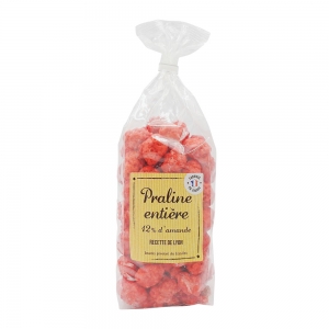 Praline rouge 12% amandes paquet 500g  Carton de 20 paquets