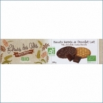 Biscuits nappés chocolat lait BIO paquet 200g CARTON DE 10 UVC