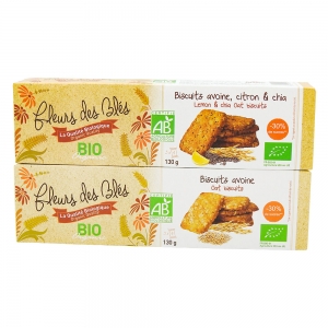 Biscuits avoine BIO paquet 130g  CT 12 PQT