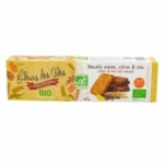 Biscuits avoine, citron & chia BIO France pqt 130g  CT 12 PQT