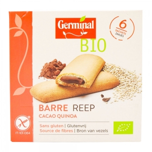 Barre fourée cacao quinoa BIO sans gluten pqt 180g  CARTON DE 10 UVC