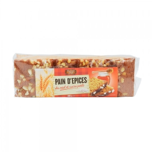 Pain d'épices tranché miel sucre perlé paquet 300g  CARTON DE 12UNITES