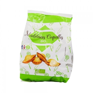 Madeleines coquilles emballées BIO paquet 250g CT DE 8