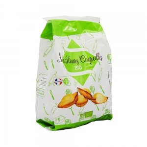 Madeleines coquilles emballées BIO paquet 250g CT DE 8