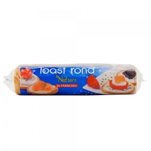 Toasts ronds nature paquet 280g  BOX DE 60
