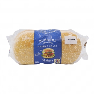4 Pains à burgers buns géants paquet 330g  CARTON DE 10