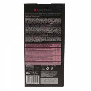 Chocolat noir Costa Rica 71% cacao 100g CT 12TAB