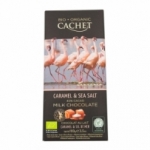 Chocolat lait BIO 40% caramel & fleur de sel 100g  CT 12TAB