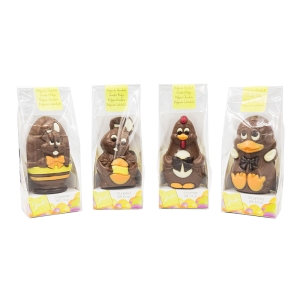 Figurines décorées en chocolat sachet 55g  DISPLAY DE 16