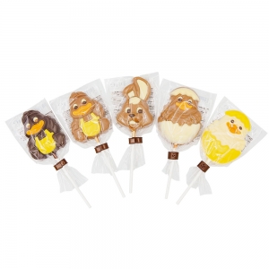 Sucettes en chocolat lapins display de 24  DISPLAY  de 24