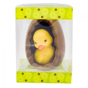 Moulages chocolat poussin dans son oeuf scht 180g  CT 6 BOITE