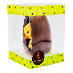 Moulages chocolat poussin dans son oeuf scht 180g  CT 6 BOITE