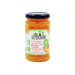 Confiture de pêches allégée BIO pot 255g  CT 6 POTS