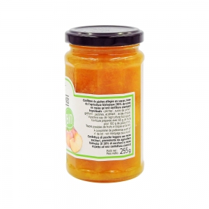 Confiture de pêches allégée BIO pot 255g  CT 6 POTS