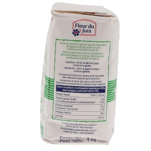 Farine semi-complète T80 BIO paquet 1kg  CT 10 X 1 KG