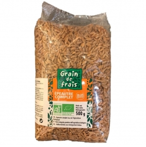Epeautre complet BIO   paquet 500g Grain de Frais carton de 10 X 500g