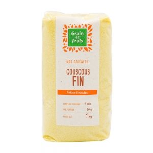 Couscous fin paquet 1kg Grain de Frais  Carton de 12 x 1 kg