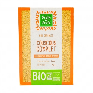 Couscous complet BIO paquet 500g Grain de Frais  Carton de 12 x 500g