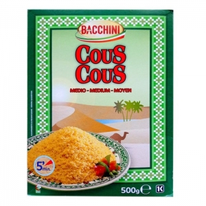 Couscous moyen   boîte 500g Bacchini CT 12 X 500 GR