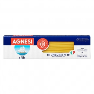 Pâtes Linguine n°10 boîte 500g Agnesi  Carton de 24 x 500gr