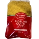 Pâtes Fidelini Corti n°131  pqt 500g Savino Pasta Carton de 20 x 500gr