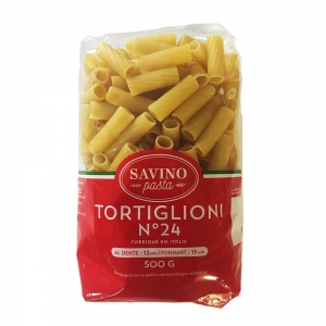 Pâtes Tortiglioni n°24 pqt 500g Savino Pasta  Carton de 20 x 500gr