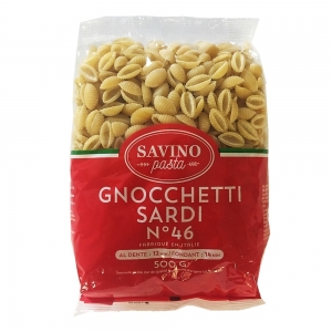 Pâtes Gnocchetti Sardi n°46 pqt 500g Savino Pasta  Carton de 20 x 500gr