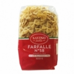 Pâtes Farfalle n°58 pqt 500g Savino Pasta<br>