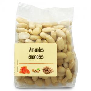 Amandes émondées   paquet 200g CT 10 x 200 gr