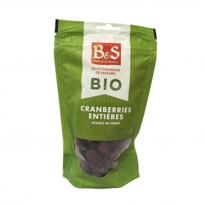 Cranberries entières BIO paquet 100g B&S Carton de 16 x 100gr