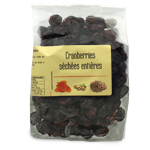 Cranberries séchées entières  paquet 200g Carton de 10 x 200gr