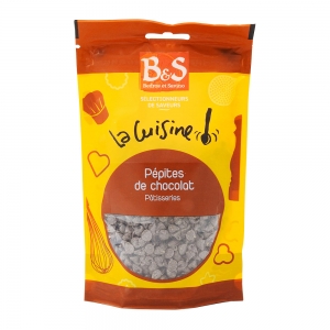 Pépites de chocolat sachet 125g B& S Carton de 16 x 125gr