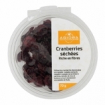 Cranberries moitiées barquette 70g Agidra   Carton de 36 x 70gr