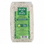 Haricots coco blancs paquet 1kg Grain de Frais<br>