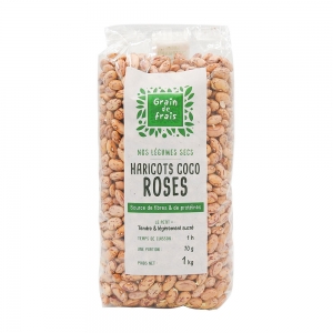 Haricots coco roses paquet 1kg Grain de Frais  Carton de 12 x 1kg