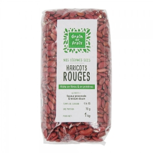 Haricots rouges paquet 1kg Grain de Frais  Carton de 12 x 1kg