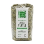 Lentilles vertes paquet 1kg Grain de frais  Carton de 12 x 1kg