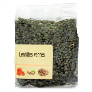 Lentilles vertes France paquet 300g  Carton de 10 x 300 gr