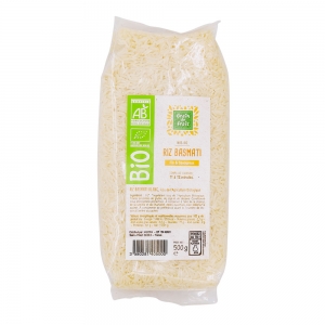 Riz Basmati blanc BIO Grain De Frais 500g  Carton de 12 x 500GR