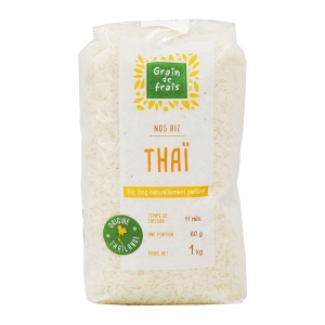 Riz parfumé Thaï paquet 1kg Grain de Frais  Carton de 12 x 1kg