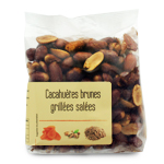 Arachides brunes grillées salées paquet 200g Ct 10 sch 200 gr